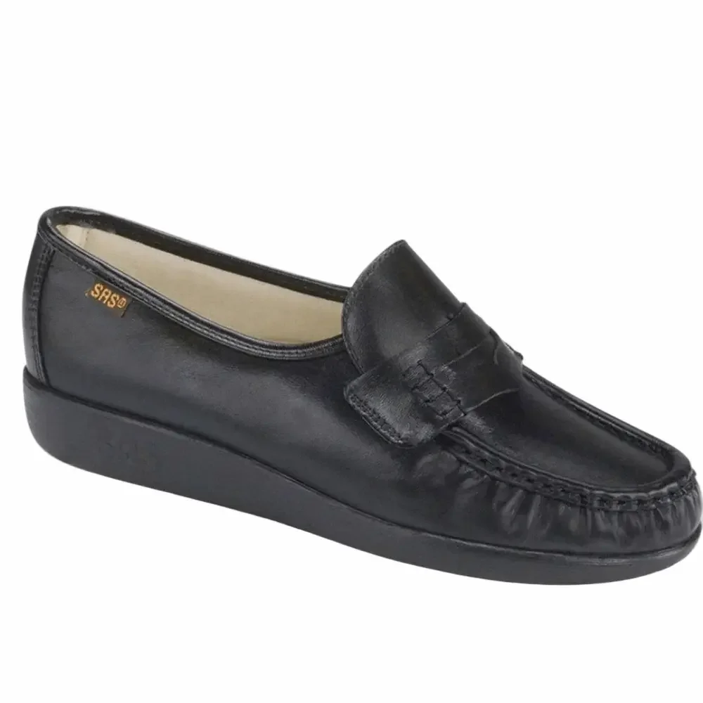 SAS (San Antonio Shoemakers) Classic Timeless Black Leather Loafer New 9WW